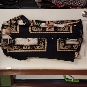 Short sleeve silky feel long top